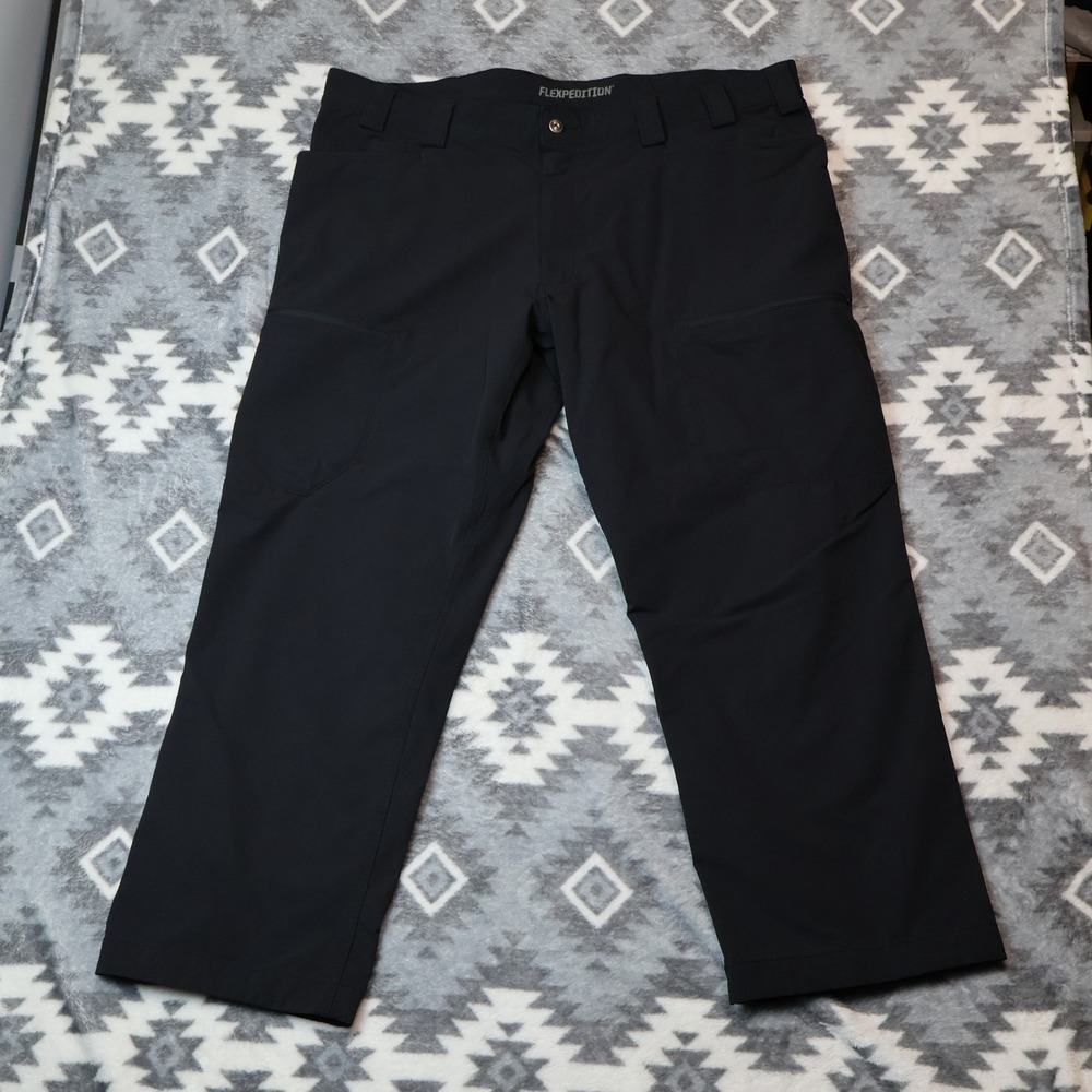 Duluth Trading Co Flexpedition Relaxed Fit Pants Mens 44x30 Black Cargo Stretch